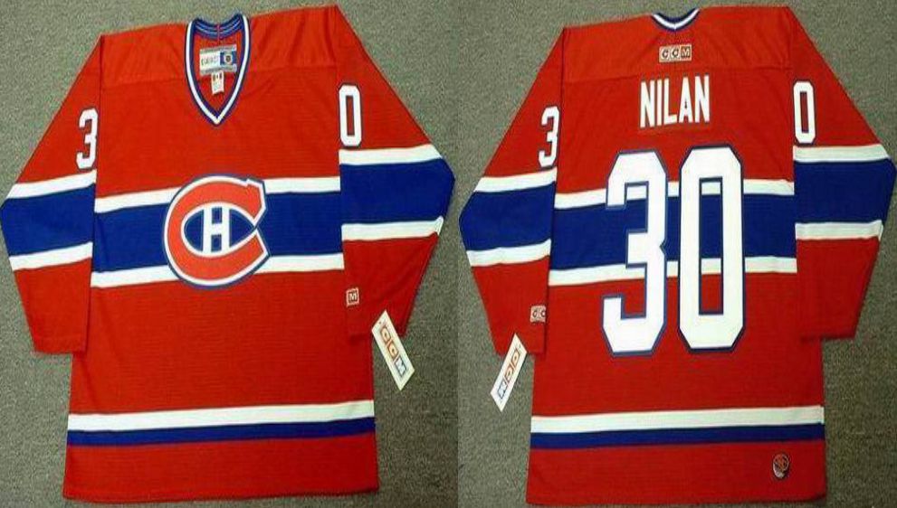 2019 Men Montreal Canadiens #30 Nilan Red CCM NHL jerseys->montreal canadiens->NHL Jersey